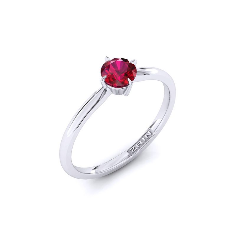 ZRIN engagement ring model 655, white gold