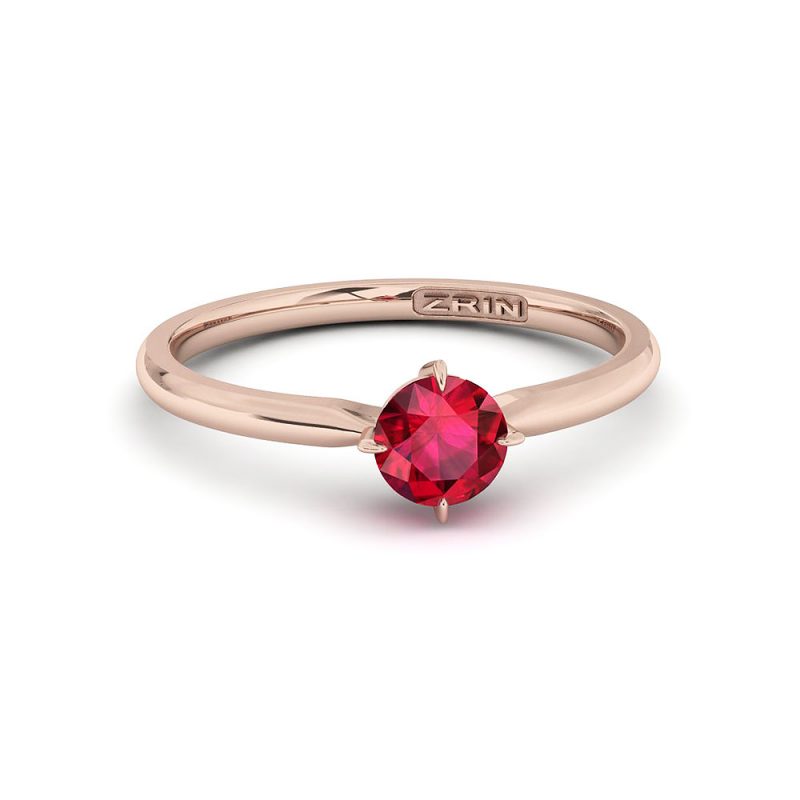 ZRIN engagement ring model 655, red gold