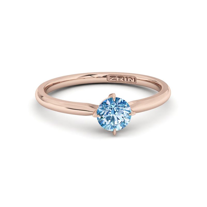 ZRIN engagement ring model 655, red gold