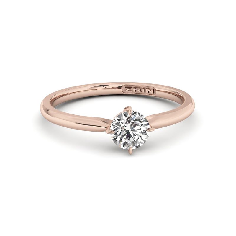 ZRIN engagement ring model 655, red gold