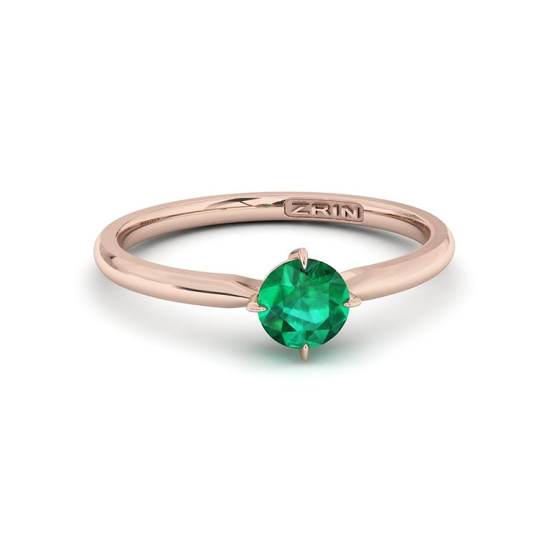 ZRIN engagement ring model 655, red gold