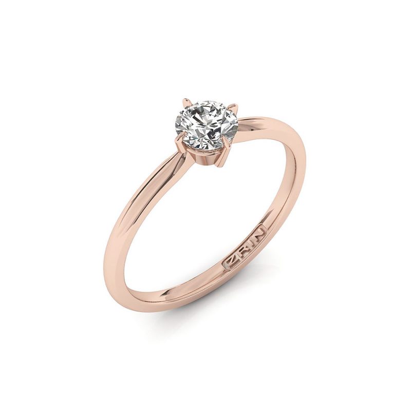 ZRIN engagement ring model 655, red gold