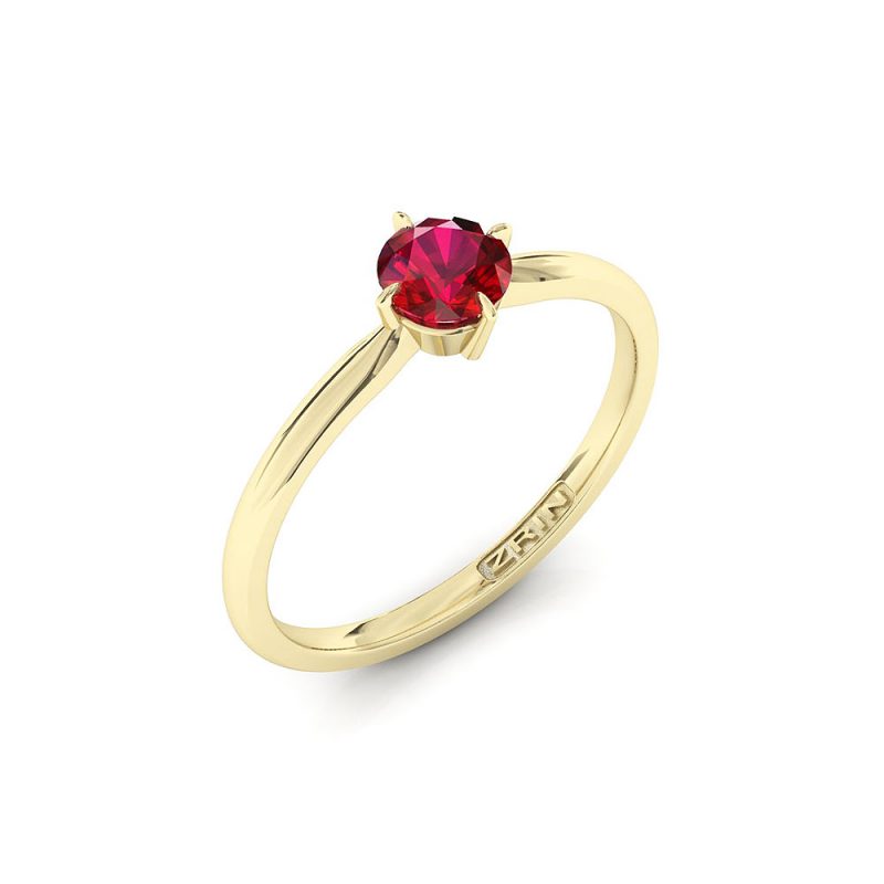 ZRIN engagement ring model 655, yellow gold