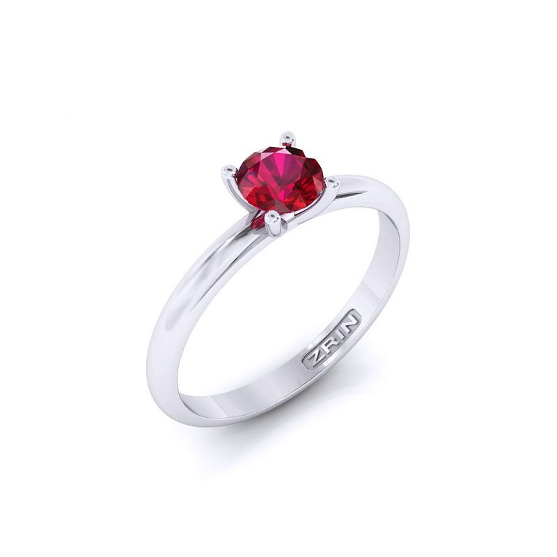 ZRIN engagement ring model 711-3, white gold