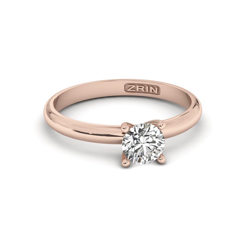 ZRIN engagement ring model 711-3, red gold