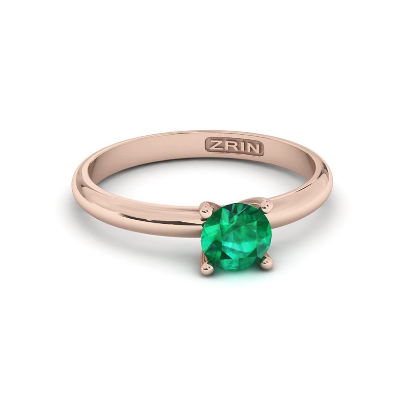 ZRIN engagement ring model 711-3, red gold
