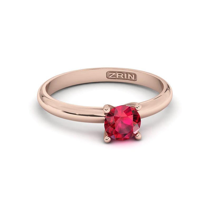 ZRIN engagement ring model 711-3, red gold