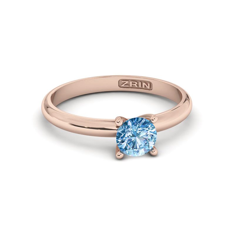 ZRIN engagement ring model 711-3, red gold