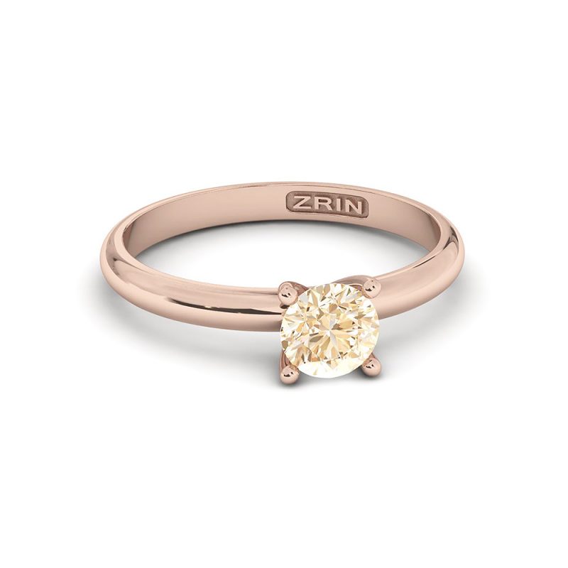 ZRIN engagement ring model 711-3, red gold