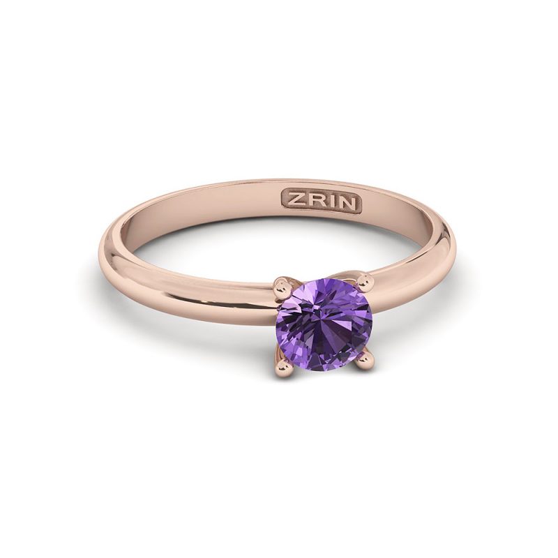 ZRIN engagement ring model 711-3, red gold