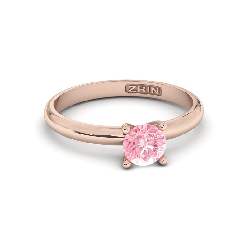 ZRIN engagement ring model 711-3, red gold
