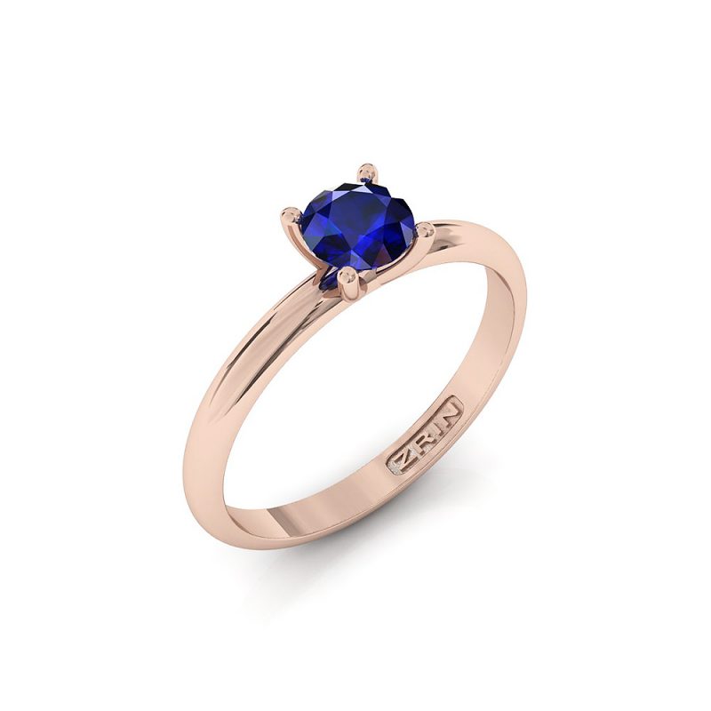 ZRIN engagement ring model 711-3, red gold
