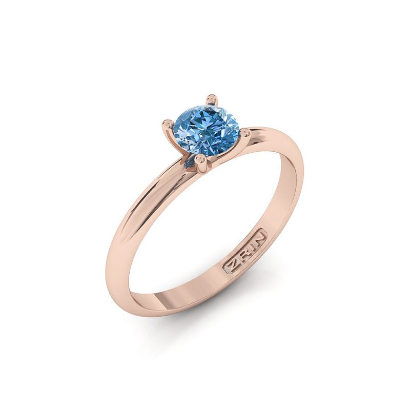 ZRIN engagement ring model 711-3, red gold