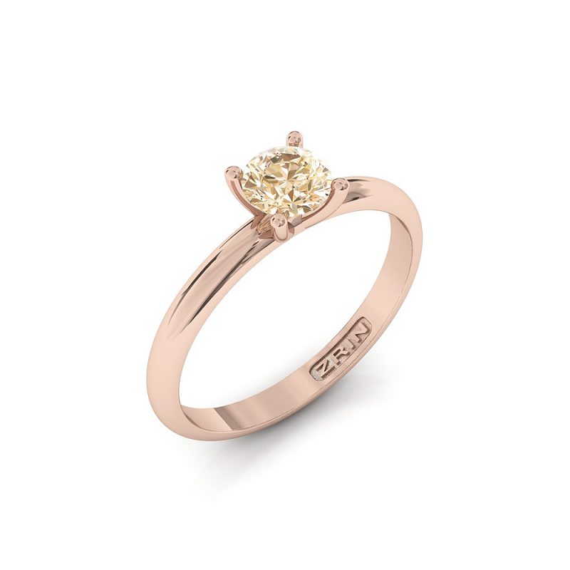 ZRIN engagement ring model 711-3, red gold