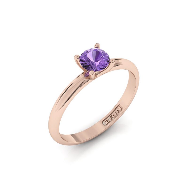 ZRIN engagement ring model 711-3, red gold