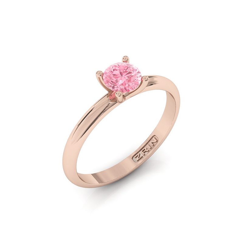 ZRIN engagement ring model 711-3, red gold