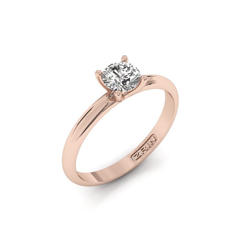 ZRIN engagement ring model 711-3, red gold