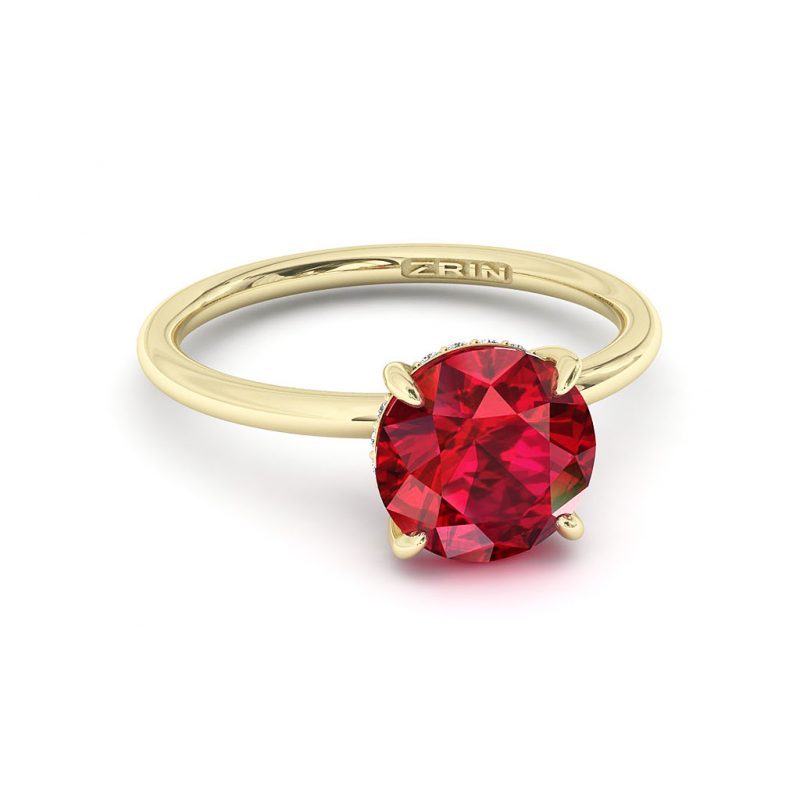 Verlobungsring ZRIN Modell 715-3 aus Gelbgold