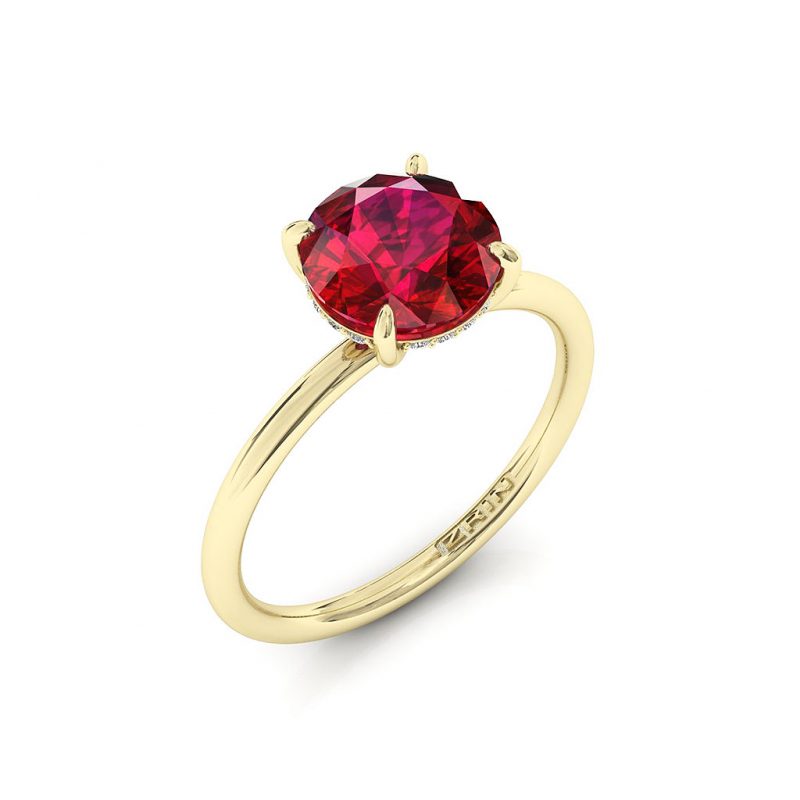 Verlobungsring ZRIN Modell 715-3 aus Gelbgold